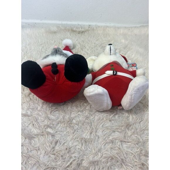 Dakin Fun Farm Vintage 1987 Holiday-Themed Merry Chris-Mouse Plush Toy Set Of 2 - Picture 7 of 12